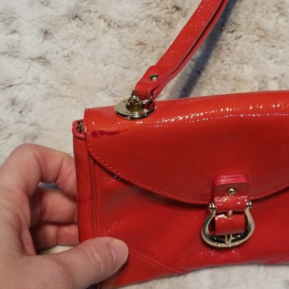Kate Spade New York Orange Patent Leather Wristlet - Picture 3 of 7